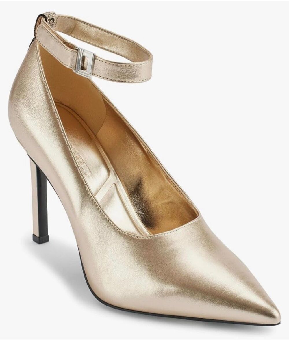KARL LAGERFELD Women's Sury Evening Pointed Toe Ankle Strap Pump New Size 6.5